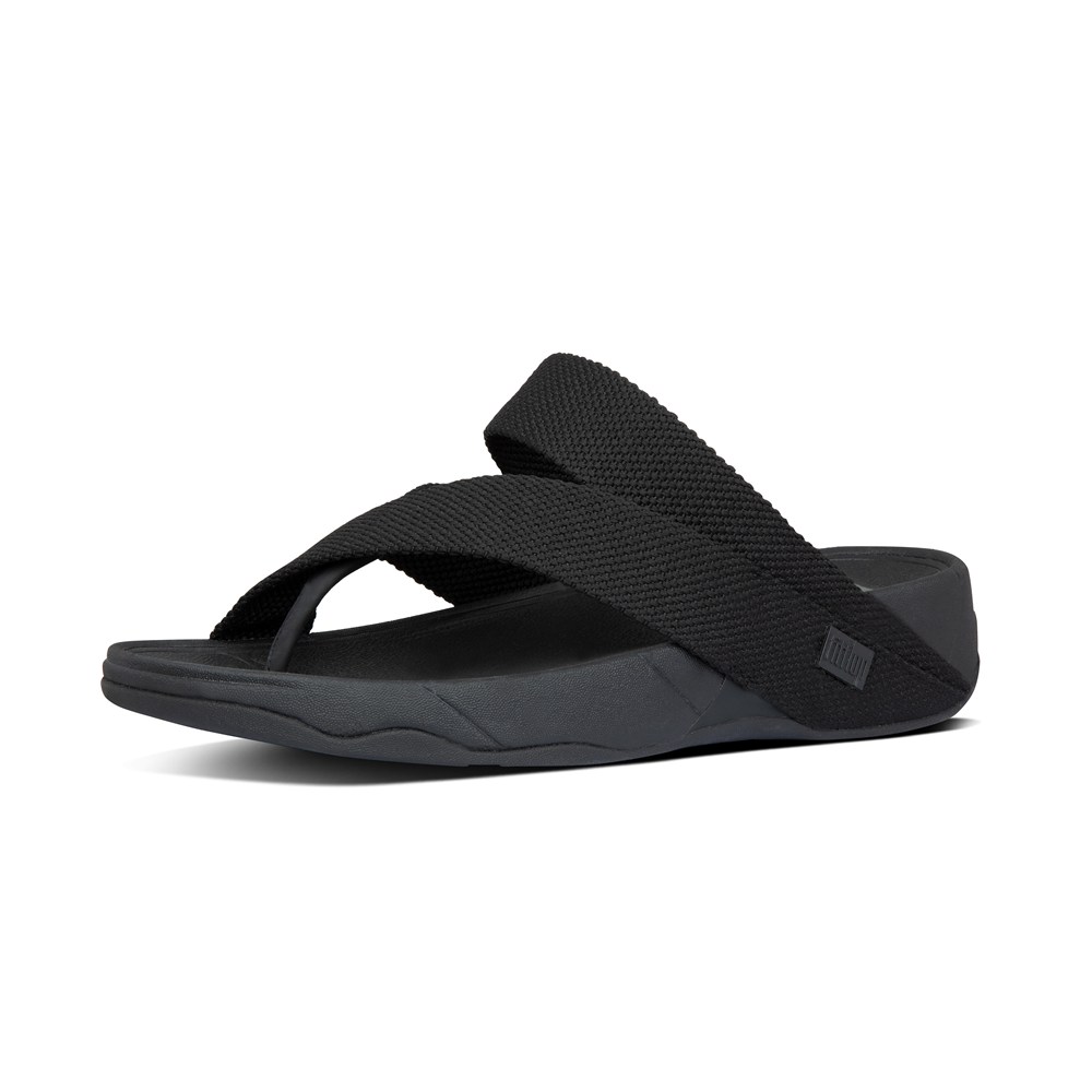 Fitflop Mens Sandals - Sling Weave Toe-post - Black - 216-ZNHOLY